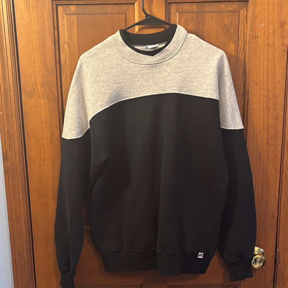 Russell Athletic Vintage Color block Crewneck Sweater Cotton/ Polyester